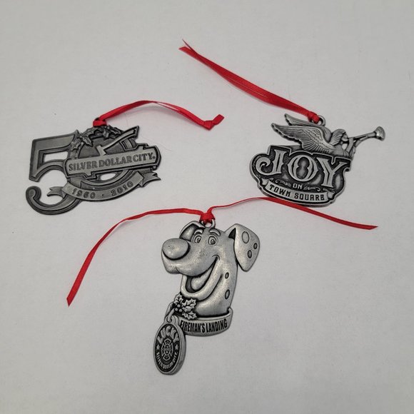 Silver Dollar City 50th Anniversary Made in USA Christmas Pewter Ornament 2010 - Picture 7 of 7